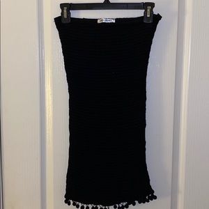 strapless mini dress